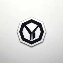 a heptagon logo, y 2 k aesthetic