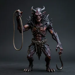 a dark sinister creature with a noose for one hand and a hook for another realistic cinematic 3 5 mm