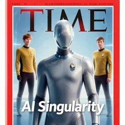 TIME magazine cover, the coming AI singularity, Star Trek future