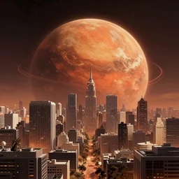 a city in Mars digital art