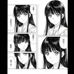 shoujo manga in the style of yuyuko takemiya, black and white four panel 4 koma manga