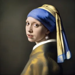 portrait of eminem in the style of vermeer