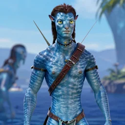 mel gibson as blue na'vi from the movie avatar
