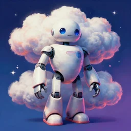 “ a psychedelic portrait of cloud robot, vibrant color scheme, highly detailed, in the style of romanticism, cinematic, artstation, moebius, greg rutkowski ”