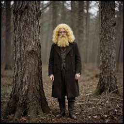 A mysterious sighting of Asmongold in a haunted forest. 1940s photograph.