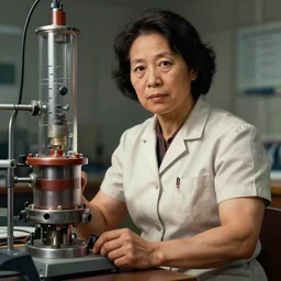 epic portrait of slightly muscular woman professor visionary chienshiung wu wearing uniform, physics equipment, reactor, detailed, artstation, concept art, donato giancola, joseph christian leyendecker, wlop, boris vallejo, stron eyes, highest resolution, extremely detailed beautiful, establishing shot, artistic, hyperrealistic, enhanced hands, octane render