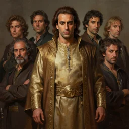salman rushdie as a paladin, dnd character art portrait, matte fantasy painting, deviantart artstation, by jason felix by steve argyle by tyler jacobson by peter mohrbacher, cinematic lighting