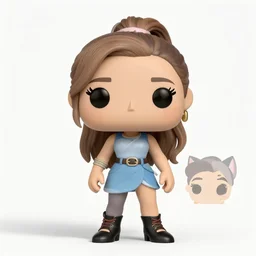 full body 3d render of Ariana Grande as a funko pop, Studio Ghibli, Chibi, Disney Face, studio lighting, white background, blender, trending on artstation, 8k, highly detailed