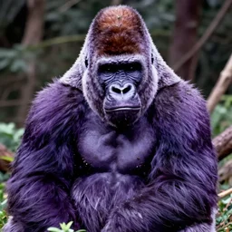 purple giant gorila rare footage zoom, 1 9 7 0 s old photograph