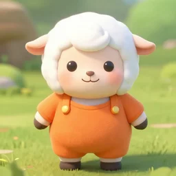 cute sheep using orange inmate clothes