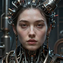 Industrial complex, hyperrealistic mixed media, stunning 3d render inspired art by P. Craig Russell and Barry Windsor-Smith + perfect facial symmetry + dim volumetric lighting, 8k octane beautifully detailed render, post-processing, extremely hyperdetailed, intricate futuristic mechanic parts, epic composition, grim yet sparkling atmosphere, cinematic lighting + masterpiece, trending on artstation