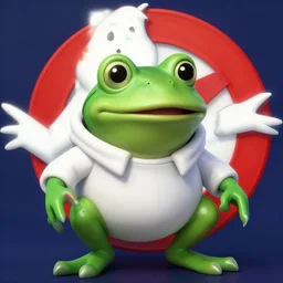 pepe the frog dressed like a ghostbuster in ghostbusters ( 1 9 8 4 ) while in the streets of manhattan at night + concept art, promotional design, highly detailed, anime, 8 k, by yoichi kotabe
