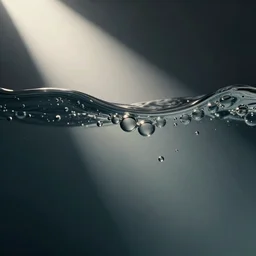 abstract water art with bubbles