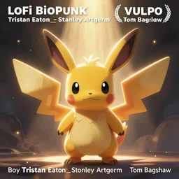 lofi BioPunk Pokemon Vulpix portrait Pixar style by Tristan Eaton_Stanley Artgerm and Tom Bagshaw,