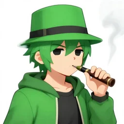 ralsei from deltarune smoking a fat blunt, digital art, meme, green hat and red scarf, smoking weed, trending on deviantart
