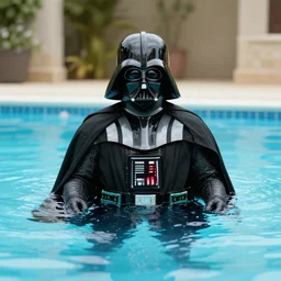 Darth Vader in a pool