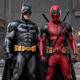 Batman and Deadpool together 4K quality