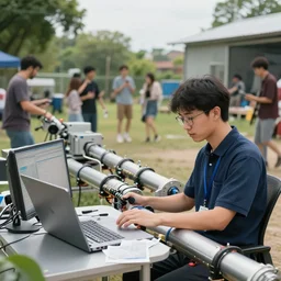 a machine learning engineer, waiting for his data processing pipeline to finish running, while everyone else is having fun outside as the world ends