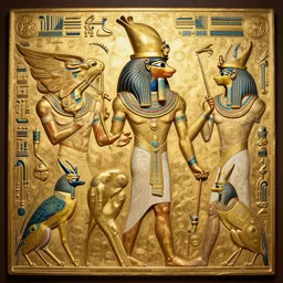 heron, bennu, egyptian art, ghibli style, high quality, very detailed, intricate, wow, amazing, trending in artstation, syntetic style - n 9
