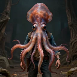 hyperrealistic dslr film still of dumb hillbilly disguised as an amorphous squid, stunning 8 k octane comprehensive 3 d render, inspired by istvan sandorfi & greg rutkowski & unreal engine, perfect symmetry, dim volumetric cinematic lighting, extremely hyper - detailed, extremely lifelike attributes & lifelike texture, intricate, masterpiece, artstation, stunning