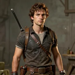 Andy Samberg as a character in borderlands, photorealistic art, high definition, intricate details