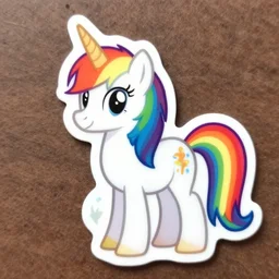 sticker of a rainbow unicorn majesty