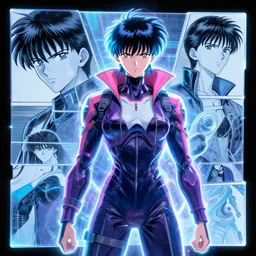 computer japanese manga ghost in the shell akira hud holographic neon transparent