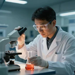 scientist creating a little anomaly, high quality