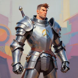 greg manchess portrait painting of fully armored the foundation aka dwayne the rock from fortnite as overwatch character, medium shot, asymmetrical, profile picture, organic painting, sunny day, matte painting, bold shapes, hard edges, street art, trending on artstation, by huang guangjian, gil elvgren, ruan jia, greg rutkowski, gaston bussiere