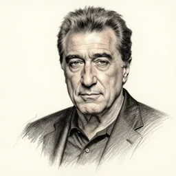 a hyper-detailed sketch of Robert DeNiro by Craig Mullins