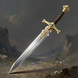 painted studio product photography of fantasy sword made from bone, product mockup, product image, fantasy intricate elegant extremely detailed digital painting trending artstation concept art sharp focus illustration art by gustave courbet greg rutkowski craig mullins