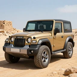 mahindra thar in socotra island, realistic detailed digital art by maxwell boas jessica rossier christian dimitrov anton fadeev trending on artstation cgsociety rendered in unreal engine 4 k hq