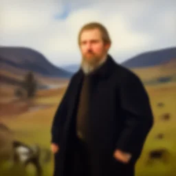 scottish highlands, natural lighting, painting by ivan shishkin