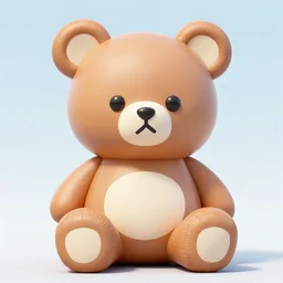 3 d inflatable render of an adorable bear cute lisa frank