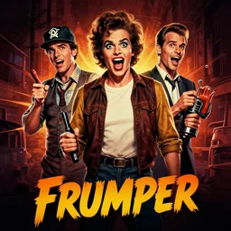 movie poster, fanart, promotional image the frumper, 3 0 s horror movie, digital art, trending on artstation