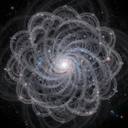 intricate hyper detailed ultra sharp portrait photo, unsplash transparent fractal, galaxy in the background, intricate detail, elegant, hyper realistic, ultra detailed, octane render, volumetric cinematic lighting, 8 k post - production