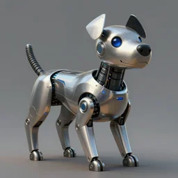 a robot dog, metallic, cyberpunk style ， hyperrealistic, by beeple, greg rutkowski, caspar david friedrich, smooth, illustration, elegant, artstation, digital painting.