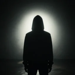 a very mysterious photo of a random person, backlight