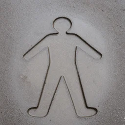 photography of puddle shaped like human
