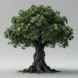 Tree of life, Octane render, 8k texture, HD, Noah Bradley, otherworldly, realistic, Incredible Black and dark green Illustration, Exquisite and smooth detail, post processed