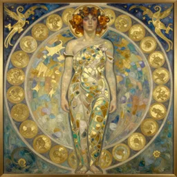 ouroboros ouroboros ouroboros ouroboros ouroboros, alphonse mucha, detailed oil on canvas painting