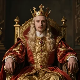 a king on a throne