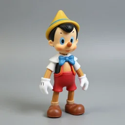 pinocchio made from rubber and plastic