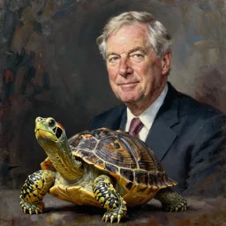 portrait of mitch mcconnell, canvas oil painting, classic european style, half turtle, martha greta kempton, frank o salisbury, granville chandor, thomas edgar stevens