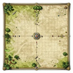 d & d battle map with grid, 8 k, high detail