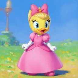 prinzessin daisy from super mario, painted by ferdinand holger