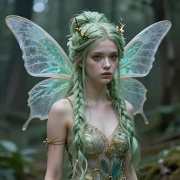 fairy girl inspired by giger, and cam de leon