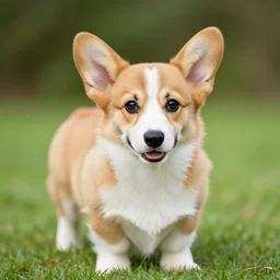 Corgi pup with extra long ears