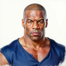 ultra realistic portrait painting of mike tyson as super saiyan goku, art by akira toriyama, 4 k, dragon ball artstyle, cel shaded, highly detailed, epic lighting