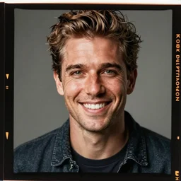 a young smiling anthony bourdain looks at the camera. portrait, kodak portra 4 0 0, concept art, smooth edges, ultra fine detail, wrinkles, intricate, octane render, terry richardson photography.